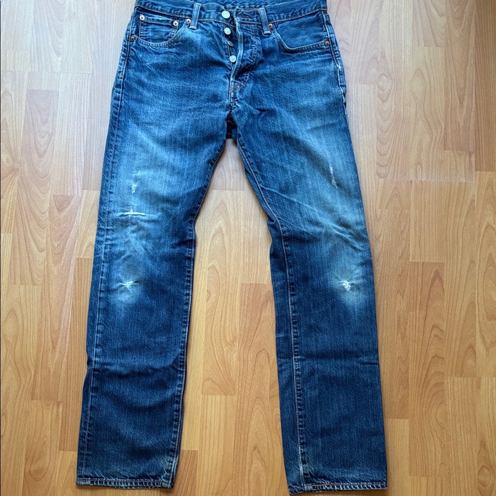 Levi's Distressed Blue Jeans